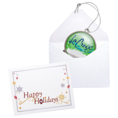 Ornament – Holiday Die Cast Snow Globe - snowglobegiftenvelope