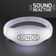 Sound Activated LED Flashing Bracelet - soundactivatedledbraceletwhite