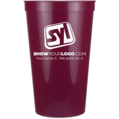 Plastic Stadium Cup – 22 oz - stadiumcup22maroon