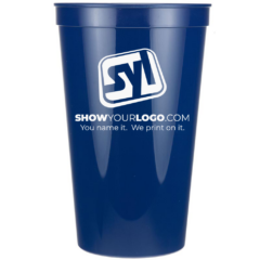 Plastic Stadium Cup – 22 oz - stadiumcup22navyblue