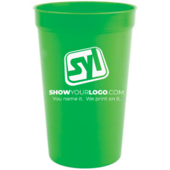 Plastic Stadium Cup – 22 oz - stadiumcup22neongreen