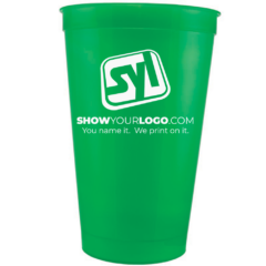 Plastic Stadium Cup – 22 oz - stadiumcup22translucentgreen