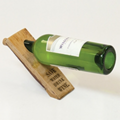 Stave Single Bottle Wine Holder - stave in use