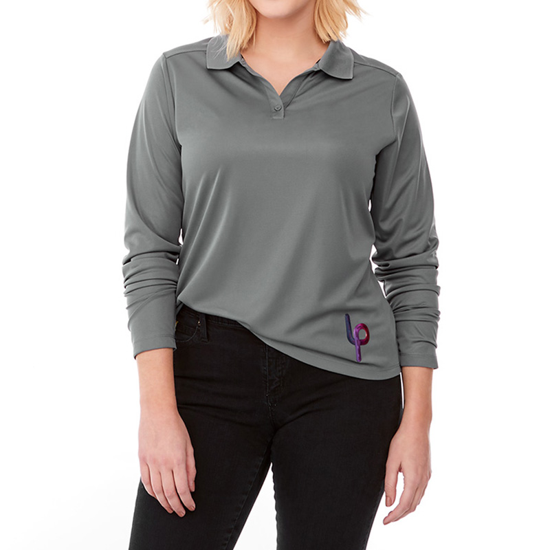 Women’s Mori Long Sleeve Polo - steelGrey