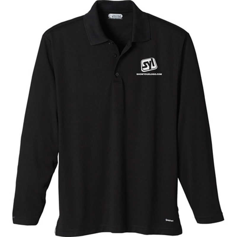 Brecon Long Sleeve Polo - Black