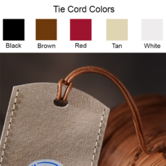 Leather Luggage Tag - tiecordcolors