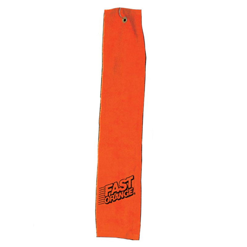 Golf Towel With Tri-fold Grommet - trifold orange