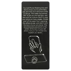 “The Twister” Cell Phone Metal Ring Holder and Stand - twisterinstructioncard