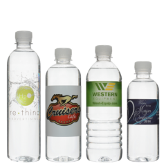 Bottled Water with Custom Printed Label - water