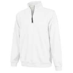 Charles River Unisex Crosswind Quarter Zip Sweatshirt - white