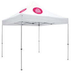 Deluxe 10′ x 10′ Event Tent Kit with Two Location Full-Color Imprint - white