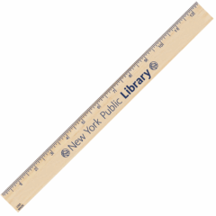 Natural Finish Wood Ruler – 12″ - wood ruler