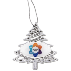 Ornament – Die Cast Glitter Christmas Tree - xmastree
