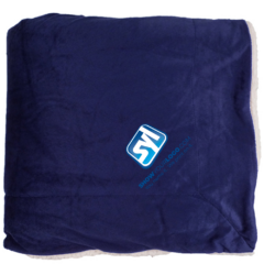 Extra Large Lambswool Microsherpa Throw - xtralargelambswoolthrowcobaltblue