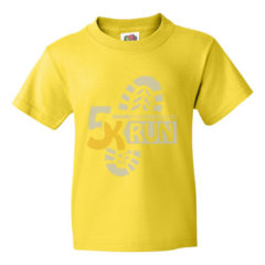 Youth Fruit of the Loom Printed T Shirts - yellow