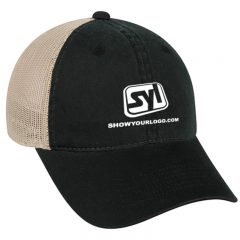 Platinum Series Washed Cotton Cap - Black And Tan