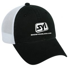 Platinum Series Washed Cotton Cap - Black And White