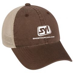 Platinum Series Washed Cotton Cap - Brown And Tan