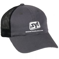 Platinum Series Washed Cotton Cap - Charcoal And Black