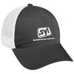 Platinum Series Washed Cotton Cap - Charcoal And White