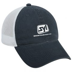 Platinum Series Washed Cotton Cap - Navy And White