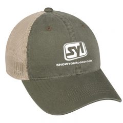 Platinum Series Washed Cotton Cap - Olive And Tan