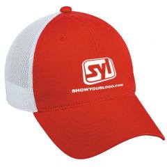 Platinum Series Washed Cotton Cap - Red And White