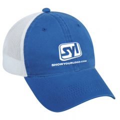 Platinum Series Washed Cotton Cap - Royal And White