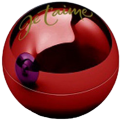 Metallic Lip Balm Ball - ballbalmred