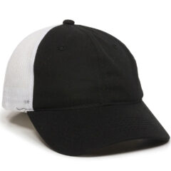 Platinum Series Washed Cotton Cap - fwt-130-black-white-1_1webp