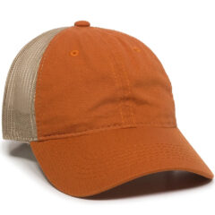 Platinum Series Washed Cotton Cap - fwt-130-burnt-orange-tan-1webp