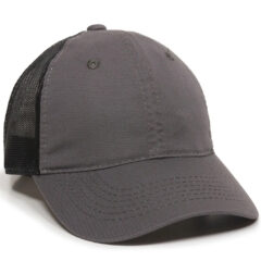 Platinum Series Washed Cotton Cap - fwt-130-charcoal-black-1webp