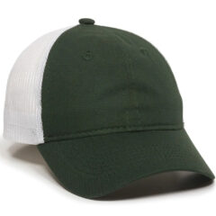 Platinum Series Washed Cotton Cap - fwt-130-dk-green-white-1_1webp