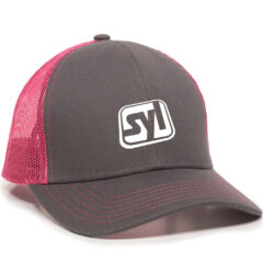 Mesh Back 6 Panel Cap - mbw-600_charcoal-fuchsia_02webp
