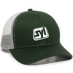 Mesh Back 6 Panel Cap - mbw-600_dark_green_white_02webp