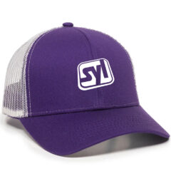 Mesh Back 6 Panel Cap - mbw-600_purple_white_02webp