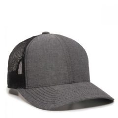 Platinum Series Mesh Back Cap - mbw-800cb_heathered-black-black_04
