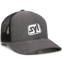 Platinum Series Mesh Back Cap - mbw-800cb_heathered-black-black_04webp