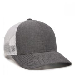 Platinum Series Mesh Back Cap - mbw-800cb_heathered-black-white_04 1