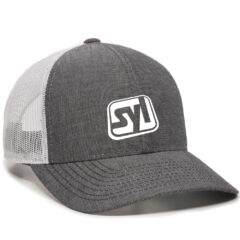 Platinum Series Mesh Back Cap - mbw-800cb_heathered-black-white_04webp