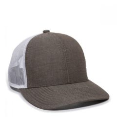 Platinum Series Mesh Back Cap - mbw-800cb_heathered-brown-white_02