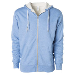 Independent Trading Co. Unisex Sherpa-Lined Hooded Sweatshirt - skyHeather