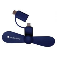 Mini USB Cellphone Fan - t-202b_front_navy_open_blank_1