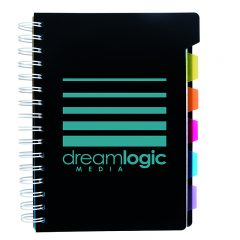 Spiral Notebook with Tabs - A3671-black
