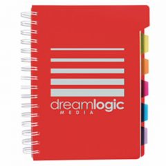 Spiral Notebook with Tabs - A3671-red