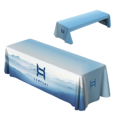 Dye Sublimated 8-Foot Table Cover - 3 Sides
