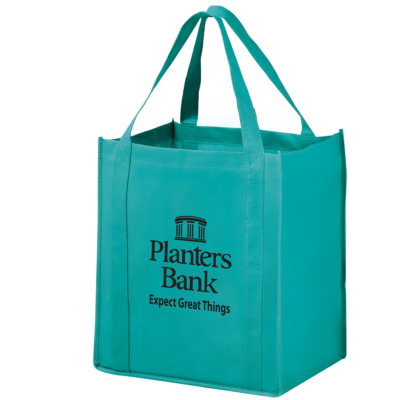 Non-Woven Wine and Grocery Combo Tote Bag 8211 Teal