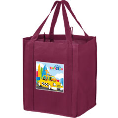 Non-Woven Wine and Grocery Combo Tote Bag - WG131015EV_Burgundy