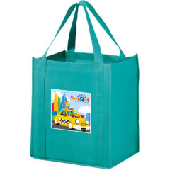 Non-Woven Wine and Grocery Combo Tote Bag - WG131015EV_Teal