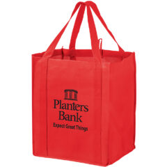 Non-Woven Wine and Grocery Combo Tote Bag - WG131015_Red_Imprint